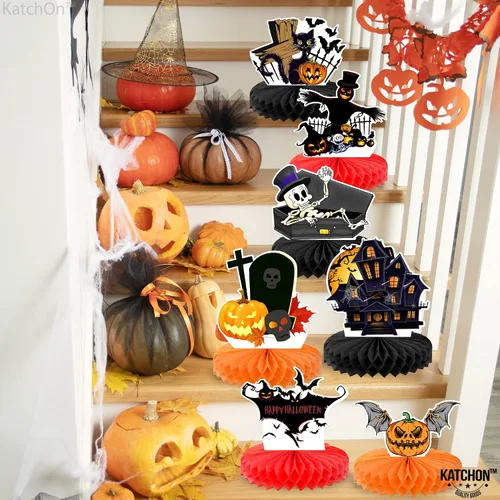 Vista 7 de KatchOn Centros de mesa de Halloween para mesas, paquete de 8