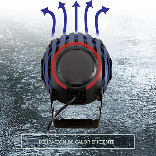 Vista 6 de Faros delanteros para eBike 36V-48V Luz delantera con bocina para bicicleta eléctrica (conector de 3 pines) Aleación de aluminio impermeable