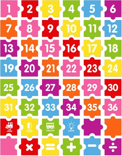 Vista 9 de D4DREAM Calcomanías de números para el aula, 48 unidades de 4.5 pulgadas, puntos de línea para piso de aula, autoadhesivos, marcadores de números