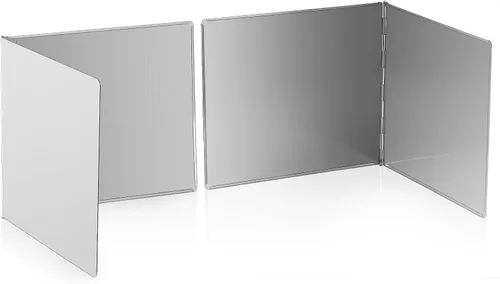 Vista 8 de Yhuitek - Protector contra salpicaduras de aceite de 3 caras, protector antisalpicaduras de acero inoxidable mejorado para estufa, barrera de aceite