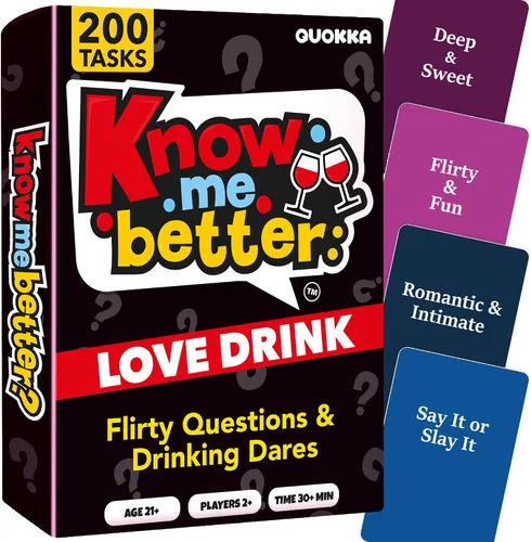 Vista 12 de QUOKKA Juegos para parejas Know Me Better 4 en 1 - Juego de cartas de relación con más de 1350 preguntas iniciales de conversación, desafíos