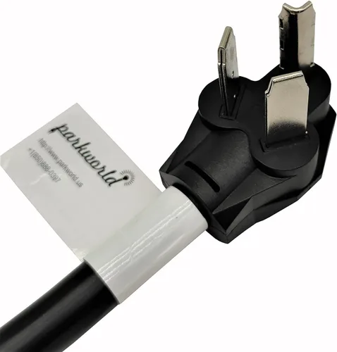 Vista 2 de Parkworld 62718 Cable adaptador de corriente alterna NEMA 10-30P macho a TT-30R RV 30A tomacorriente, 125 voltios 1.5 pies