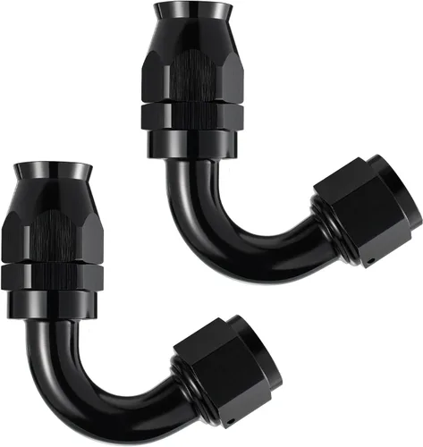 Vista 20 de EVIL ENERGY 3AN PTFE manguera extremo montaje 90 grados negro para manguera de PTFE solamente 2PCS