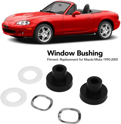 Vista 3 de KIMISS Derlin Buje de ventana 909925, para Miata 1990-2005, resistente a los arañazos, reemplazo de techo, accesorio de rodillo liso