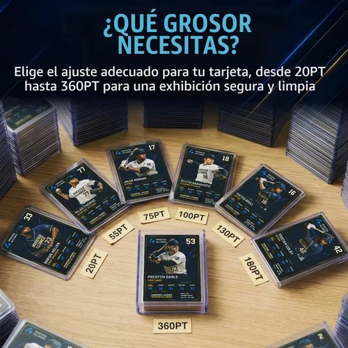 Vista 2 de Premium Seamless 20PT - 360PT - Cargadores superiores gruesos para tarjetas Soporte para tarjetas de carga superior, fundas para tarjetas