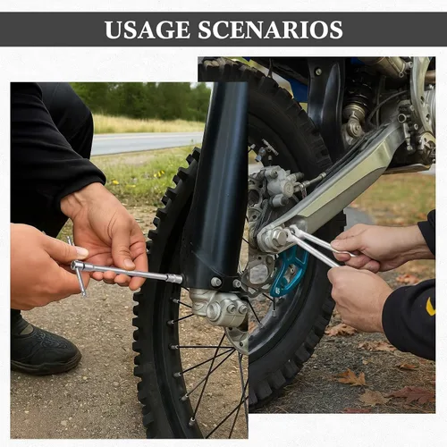 Vista 7 de Juego de herramientas de 25 piezas para motocross incluye llave combinada, bit hexagonal, puntas, funda, destornillador, mango en T