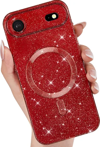 Vista 101 de LoeoeL Funda para iPhone 12 con Purpurina Compatible con Magsafe, Femenina Linda Brillante Magnética Mag Safe Bonita Funda para Teléfono