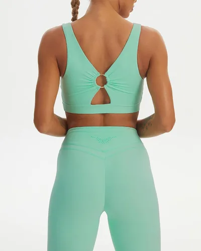 Vista 4 de TomTiger Sujetador deportivo para mujer de alto impacto con ropa deportiva acolchada extraíble, camisetas sin mangas para yoga, entrenamiento