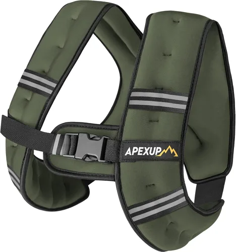 Vista 32 de APEXUP - Chaleco con peso de 5, 10, 15, 20, 25 y 30 libras para hombre y mujer, con rayas reflectantes, equipo para entrenamiento de fuerza y correr