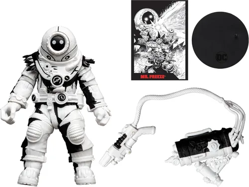Vista 3 de McFarlane Toys - DC Direct Page Punchers Mr.Freeze (Line Art) Figura de acción de 7 pulgadas con Batman Comic