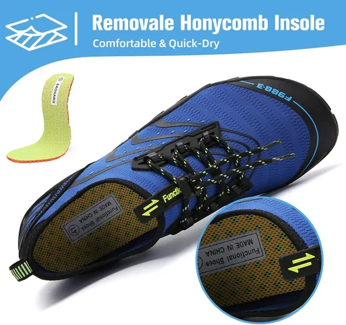 Vista 4 de Zapatos de agua para hombre y mujer, zapatos acuáticos descalzos, de secado rápido, para playa, natación, buceo, kayak, surf, deportes acuáticos
