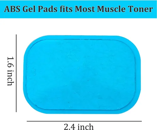Vista 5 de KASBEE Almohadillas de gel ABS, 50 almohadillas estimuladoras musculares de repuesto para Ultimate Muscle EMS Toner Abdominal Belt Belly Muslo Flab