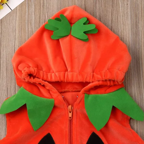 Vista 4 de Disfraz de calabaza de Halloween para bebés y niños pequeños