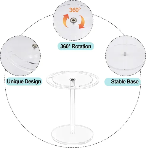 Vista 3 de Soporte acrílico para lentes de sol con rotación 360, soporte de exhibición de lentes y organizador de lentes de sol, organizador de gafas de sol