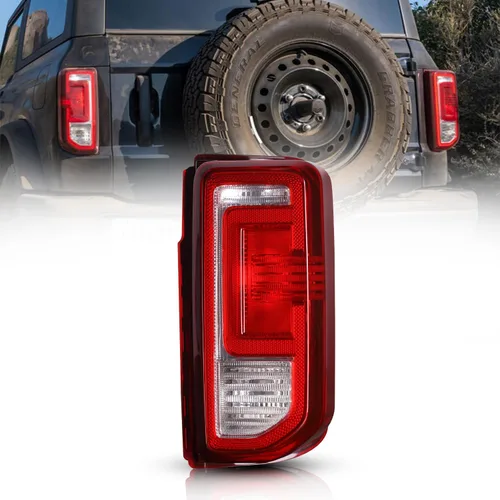 Vista 9 de Luz trasera lateral del conductor compatible con Ford Bronco 2021-2025 Modelo halógeno de estilo de fábrica OE (sin bombilla)