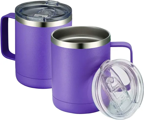 Vista 30 de MEWAY - Taza de café con asa, vaso térmico