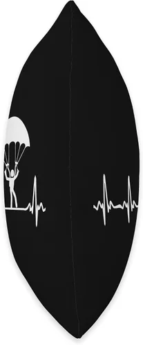 Vista 2 de Professional Skydiver, Skydiving Lover, Paraglider Heartbeat - Almohada de paracaidismo, 16 x 16 pulgadas, multicolor
