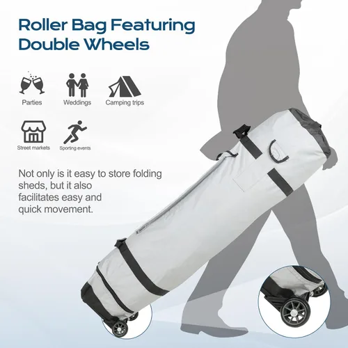 Vista 7 de Aoodor Tienda de campaña desplegable de 12 x 12 pies, tela Oxford 210D resistente al agua, sombra instantánea portátil, fácil montaje, kiosco