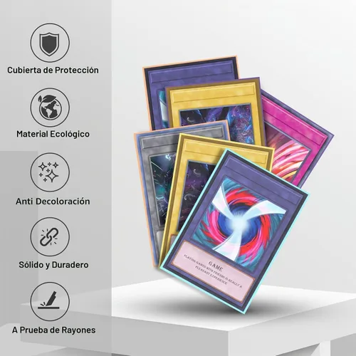 Vista 3 de 1000 fundas para tarjetas Magic the Gathering, FOTEEMO Yugi-oh, fundas para tarjetas pequeñas japonesas, fundas protectoras de tarjetas que protegen