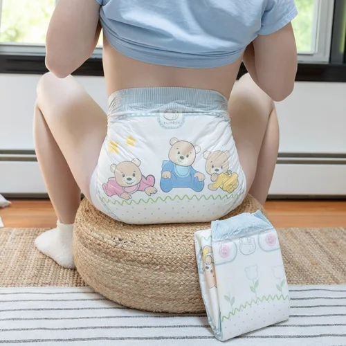 Vista 10 de Lil Comforts Teddy Bums - Pañales para adultos para hombres y mujeres, pañales de día y noche para adultos, ajuste cómodo y seguro (M)