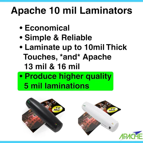Vista 6 de Estuche de 0,17 fl oz Apache Holds 5 x 7 Inch Projects, Thermal Laminator Compatible Laminating Sheets, Super Clear, Round Corners
