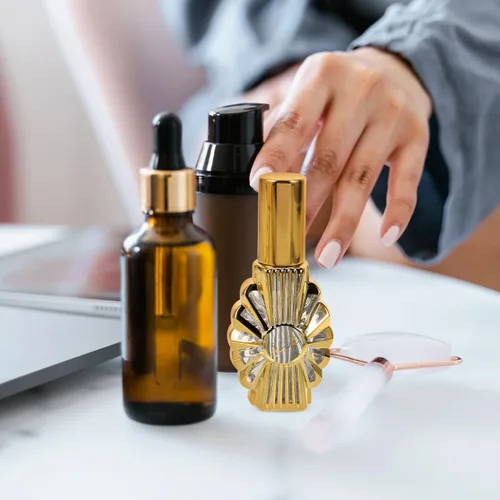 Vista 7 de 2 botellas de perfume de vidrio, 0.4 fl oz, 0.44 onzas líquidas, atomizador recargable, botella de agua bendita, botella de aceite esencial vacía