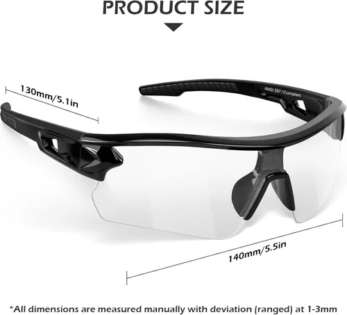 Vista 2 de OXG Paquete de 12 lentes de seguridad para hombres y mujeres, ANSI Z87.1, lentes de trabajo resistentes a los arañazos y impactos, lentes protectoras