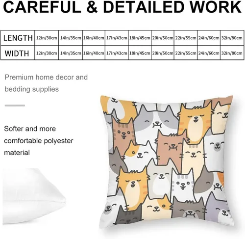 Vista 2 de Fundas de almohada de poliéster, fundas de almohada cuadradas decorativas de moda para sofá, cama, sofá de sala de estar, granja, 18 x 18 pulgadas
