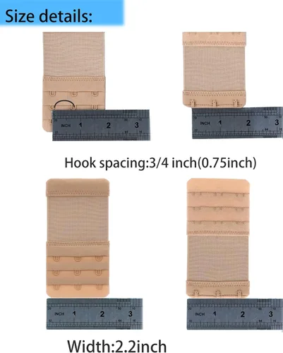 Vista 3 de SAMGU - Extensores de brasier para mujeres, correa de extensión de brasier elástica de 3 ganchos