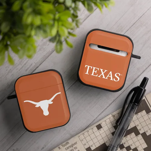 Vista 2 de Affinity Bands Texas Longhorns HDX - Funda compatible con Apple AirPods Gen 1 y 2 (color negro clásico)