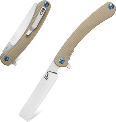 Vista 10 de Eafengrow EF939 cuchillo plegable de bolsillo con hoja de acero D2 y mango G10; cuchillo plegable de bolsillo EDC para supervivencia en camping y al