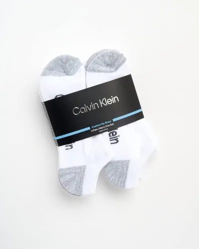 Vista 24 de Calvin Klein Calcetines para hombre, mezcla de algodón, acolchados, sin talla, forro de calcetines atléticos (6 unidades)