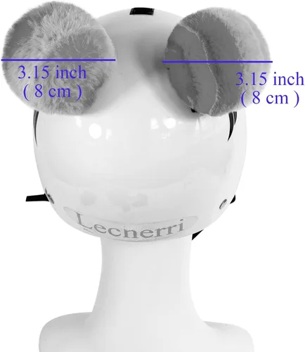Vista 5 de Bolas redondas suaves para decoración de casco, accesorios de casco, 2 unidades para motocicleta, bicicleta, casco de esquí, diseño reutilizable