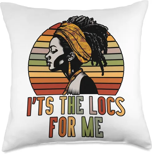 Vista 4 de Locs Afro Dreadlocks Love Natural Beauty Hair It's the Locs for Me Afro Hair - Almohada negra americana africana, 16 x 16 pulgadas, multicolor