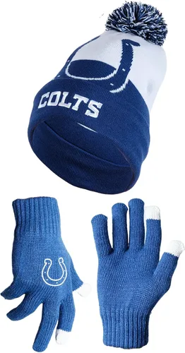 Vista 25 de Ultra Game Adults NFL Official Super Soft Winter Beanie Knit Hat With Warm Touch Screen Gloves