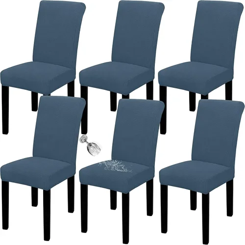 Vista 51 de Easy-Going - Juego de 2 fundas para sillas de comedor 100% impermeables, de tela Jacquard elástica, fundas protectoras removibles y lavables
