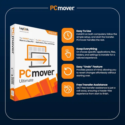 Vista 2 de Laplink PCmover Ultimate 11 - Migration of your Applications, Files and Settings from an Old PC to a New PC - Data Transfer Software - With Optional
