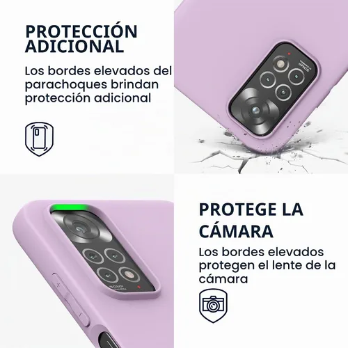 Vista 3 de kwmobile Funda compatible con Xiaomi Redmi Note 11 / Note 11S - Funda protectora de silicona TPU suave y delgada - Malva