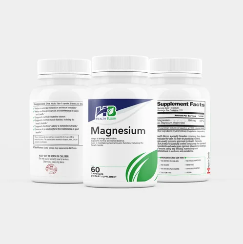 Vista 2 de Magnesio 60 Cápsulas Health Bloom Vitaminas y Minerales Cápsulas