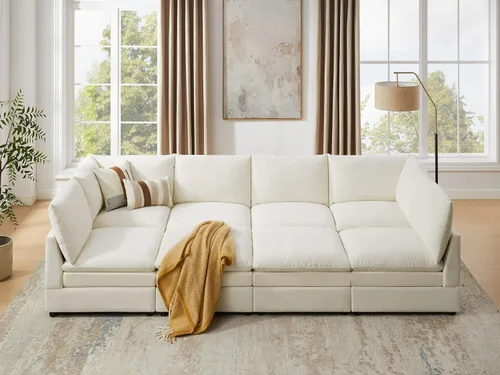 Vista 31 de Cómodo sofá biplaza, sofá moderno seccional de 2 asientos, Terry Curry Cloud Comfort, tapizado, cojín grueso, sofás para sala de estar