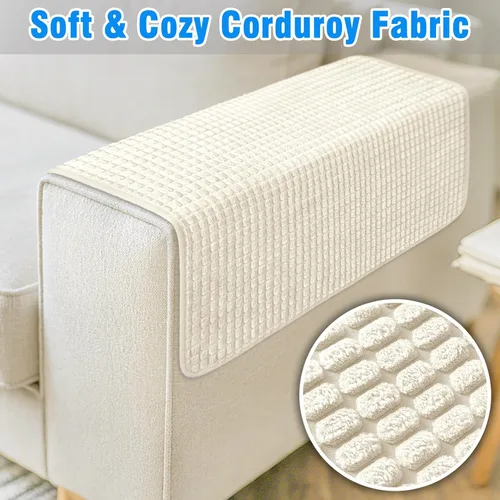 Vista 4 de Fundas para brazos de sofá, fundas impermeables para reposabrazos de sofá, sillón, sofá biplaza, funda para reposacabezas, funda antideslizante