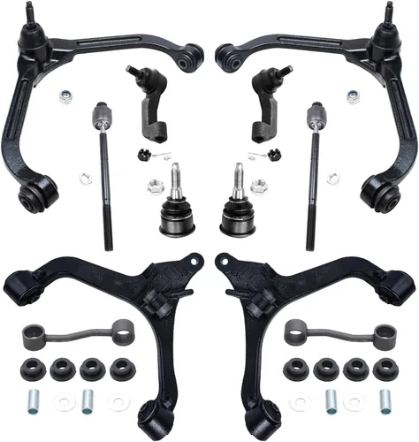 Vista 70 de Detroit Axle - Kit de extremo delantero para Hyundai Sonata XG350 XG300 Kia Optima, 2 brazos de control superiores con juntas de bola, 2 brazos