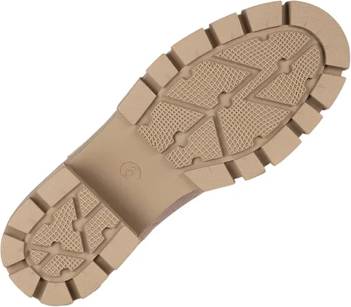 Vista 5 de Rihero Botines Chelsea para mujer, de moda, sin cordones, suela de lengüeta, tacón grueso