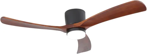 Vista 12 de GESUM Ventilador de techo de 42 pulgadas con control remoto de luces, ventilador de techo de perfil bajo con 3 aspas de madera de nogal, reversible
