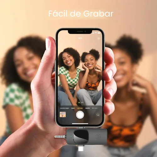Vista 2 de Labstandard Micrófono inalámbrico Lavalier de solapa para iPhone, iPad, micrófono mini para grabación de video para entrevistas, podcast, Vlog
