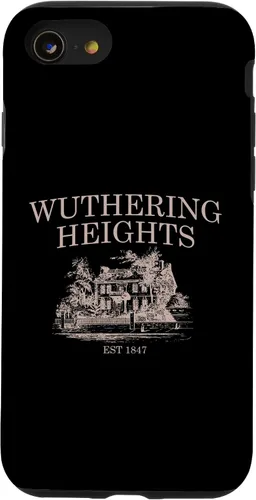 Vista 13 de iPhone 14 Cumbres borrascosas, Catherine Earnshaw y Heathcliff, funda Bronte