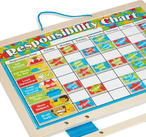 Vista 3 de Melissa & Doug Tabla magnética de responsabilidad, Gráfico magnético de responsabilidad