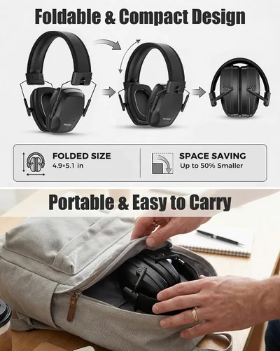 Vista 103 de ProCase NRR 28dB Noise Reduction Ear Muffs, Foldable Adjustable Noise Cancelling Headphones