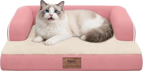 Vista 117 de Cama pequeña para perros y sofá para gatos, camas ortopédicas impermeables para perros pequeños, cama para gatos, sofá para mascotas cómodo
