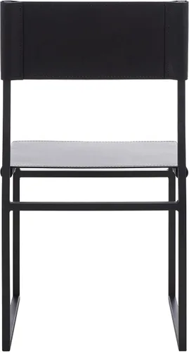 Vista 5 de SAFAVIEH Home Collection Layne Silla de comedor negra para sala de estar (totalmente montada)